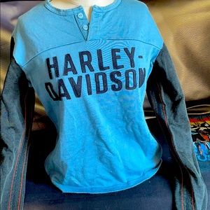 Vintage Trunk Long sleeve Harley Davidson shirt